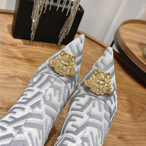 High Quality Luxury Versace Fendace FF Jacquard Boots product detail