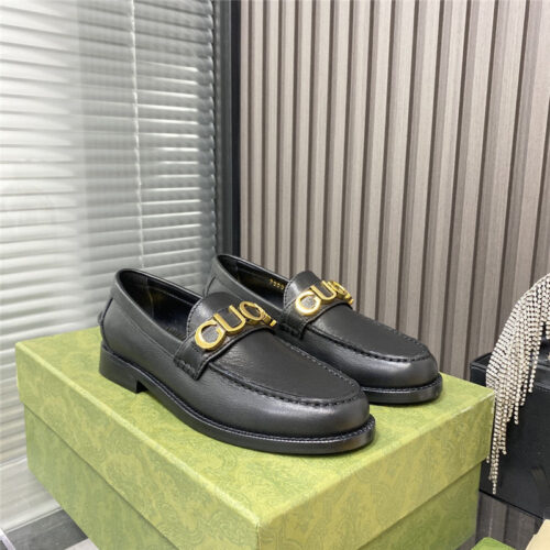 High Quality Luxury Gucci New Logo Round Toe Flat Shoes – Style 33427