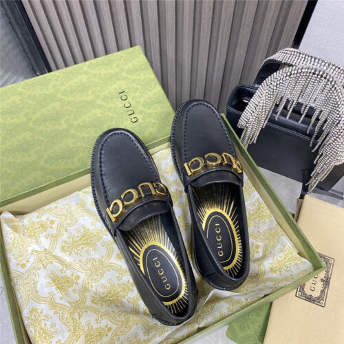High Quality Luxury Gucci New Logo Round Toe Flat Shoes – Style 33427 alternate view
