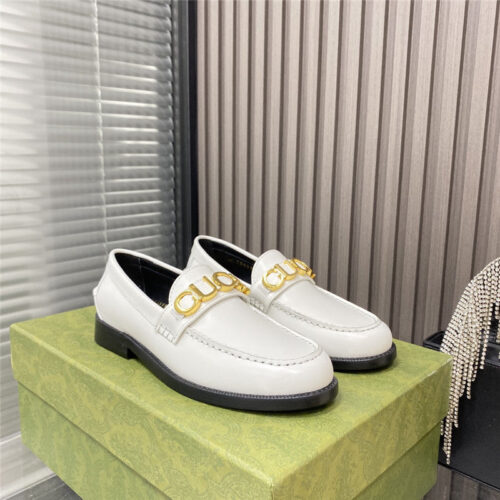 High Quality Luxury Gucci New Logo Round Toe Flat Shoes