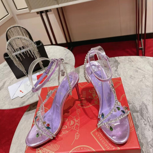 High Quality Luxury Christian Louboutin Crystal Chain Sandals product detail
