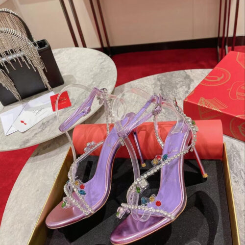 High Quality Luxury Christian Louboutin Crystal Chain Sandals product detail