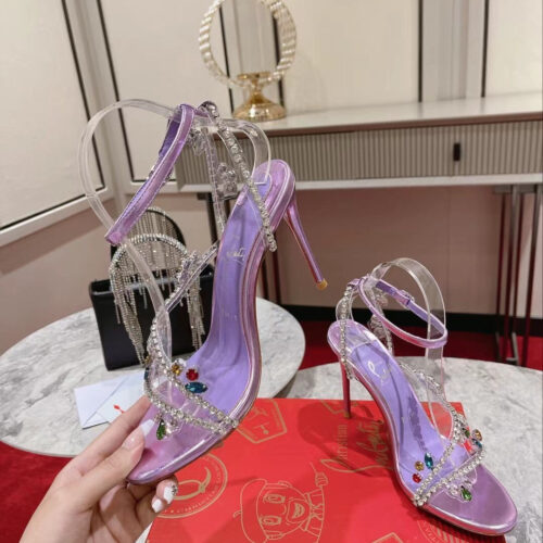 High Quality Luxury Christian Louboutin Crystal Chain Sandals product detail