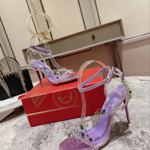 High Quality Luxury Christian Louboutin Crystal Chain Sandals product detail