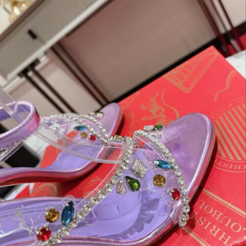 High Quality Luxury Christian Louboutin Crystal Chain Sandals product detail
