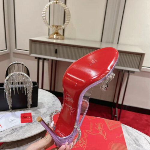 High Quality Luxury Christian Louboutin Crystal Chain Sandals product detail
