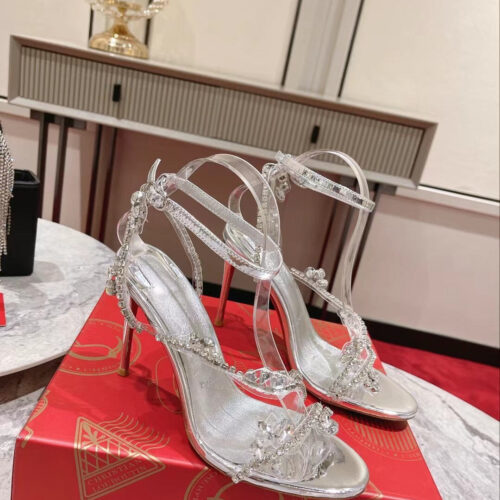 High Quality Luxury Christian Louboutin Crystal Chain Sandals – Style 92116