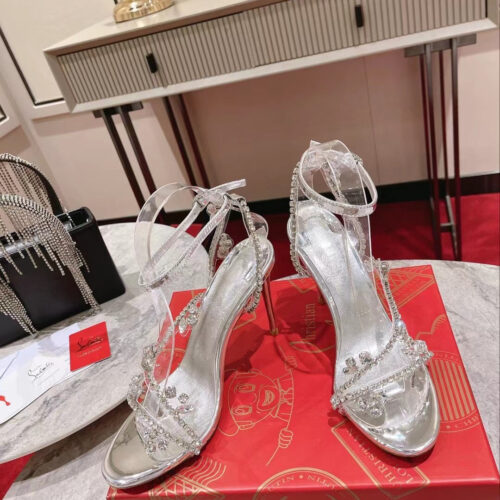 High Quality Luxury Christian Louboutin Crystal Chain Sandals – Style 92116 product detail