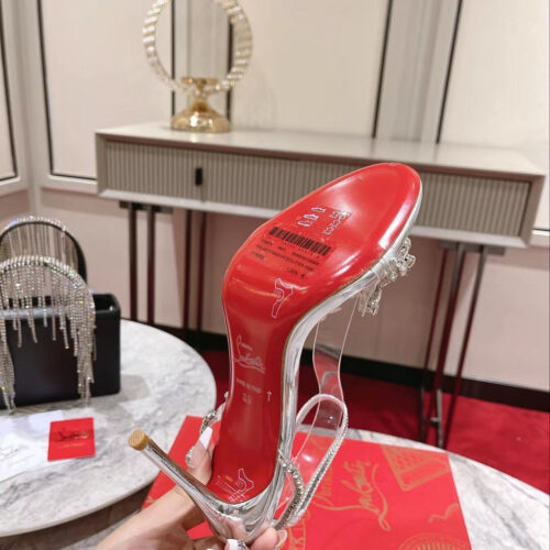 High Quality Luxury Christian Louboutin Crystal Chain Sandals – Style 92116 product detail