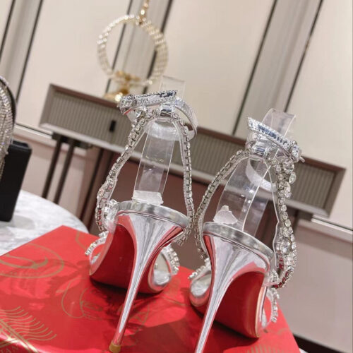 High Quality Luxury Christian Louboutin Crystal Chain Sandals – Style 92116 product detail