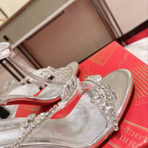 High Quality Luxury Christian Louboutin Crystal Chain Sandals – Style 92116 product detail