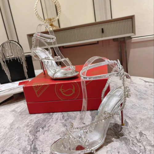 High Quality Luxury Christian Louboutin Crystal Chain Sandals – Style 92116 product detail