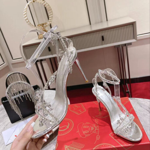 High Quality Luxury Christian Louboutin Crystal Chain Sandals – Style 92116 product detail