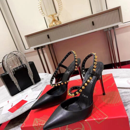 High Quality Luxury Christian Louboutin Lace Stud Sandals