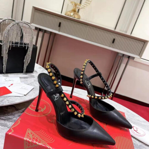 High Quality Luxury Christian Louboutin Lace Stud Sandals alternate view