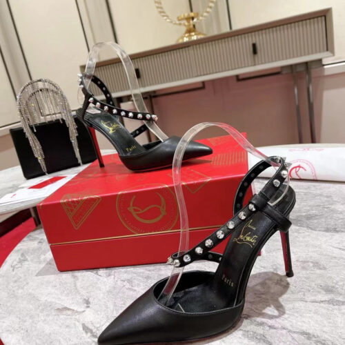 High Quality Luxury Christian Louboutin Lace Stud Sandals – Style 49108 product detail