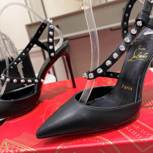 High Quality Luxury Christian Louboutin Lace Stud Sandals – Style 49108 product detail