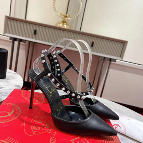 High Quality Luxury Christian Louboutin Lace Stud Sandals – Style 49108 alternate view