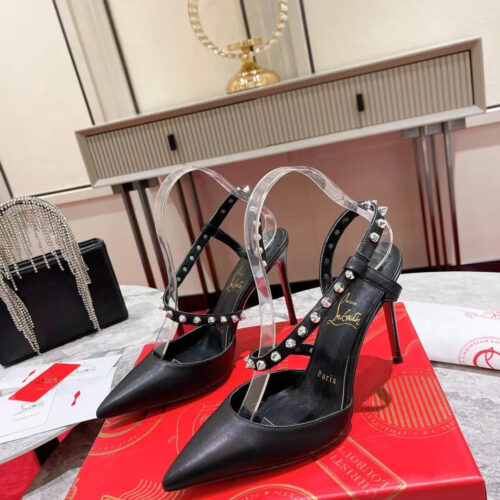 High Quality Luxury Christian Louboutin Lace Stud Sandals – Style 49108