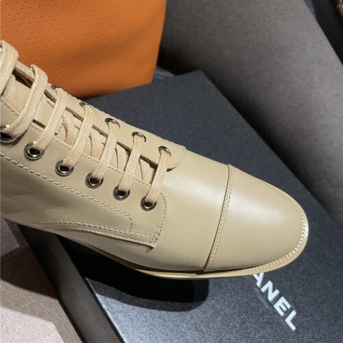 High Quality Luxury Chanel Chain Lace Up Ankle Boots product detail