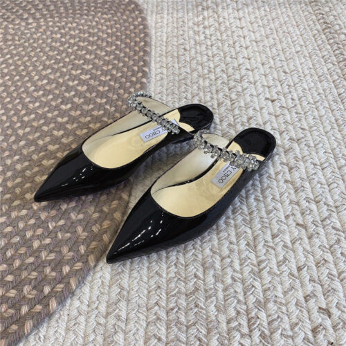 High Quality Luxury Jimmy Choo Rhinestone Slide Sandals – Style 62551