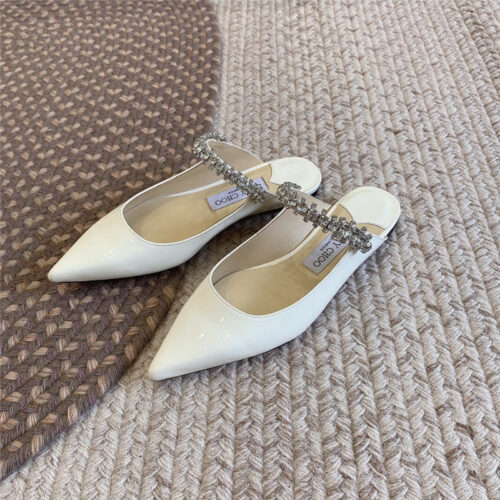 High Quality Luxury Jimmy Choo Rhinestone Slide Sandals – Style 88535