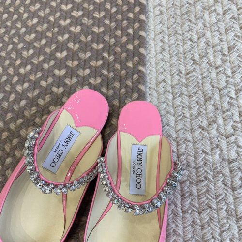 High Quality Luxury Jimmy Choo Rhinestone Slide Sandals – Style 90231 product detail