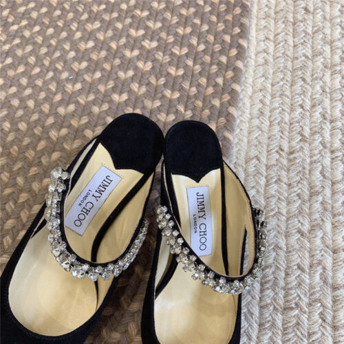 High Quality Luxury Jimmy Choo Rhinestone Slide Sandals product detail