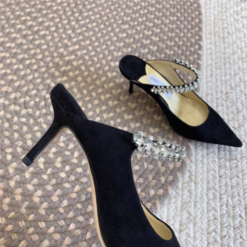 High Quality Luxury Jimmy Choo Rhinestone Slide Sandals product detail