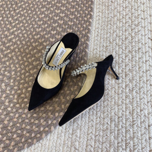 High Quality Luxury Jimmy Choo Rhinestone Slide Sandals product detail