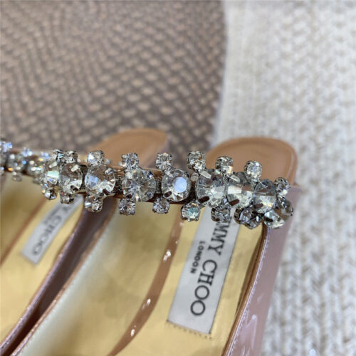 High Quality Luxury Jimmy Choo Rhinestone Slide Sandals – Style 09431 product detail