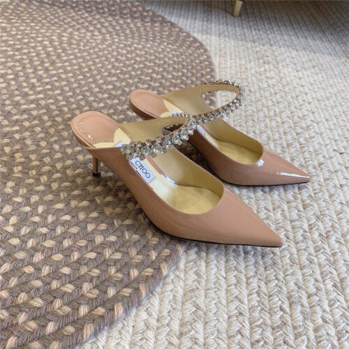 High Quality Luxury Jimmy Choo Rhinestone Slide Sandals – Style 09431