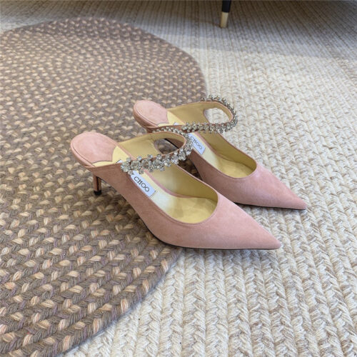 High Quality Luxury Jimmy Choo Rhinestone Slide Sandals – Style 69879