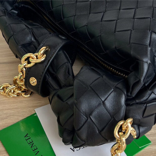 High Quality Luxury Bottega Veneta Jodie With Chain Bag Black product detail