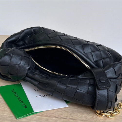 High Quality Luxury Bottega Veneta Jodie With Chain Bag Black product detail
