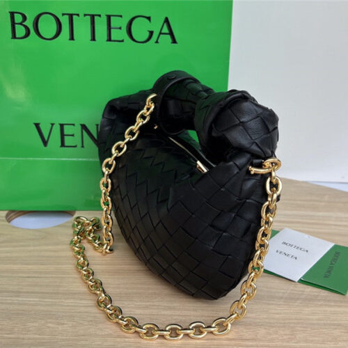 High Quality Luxury Bottega Veneta Jodie With Chain Bag Black product detail