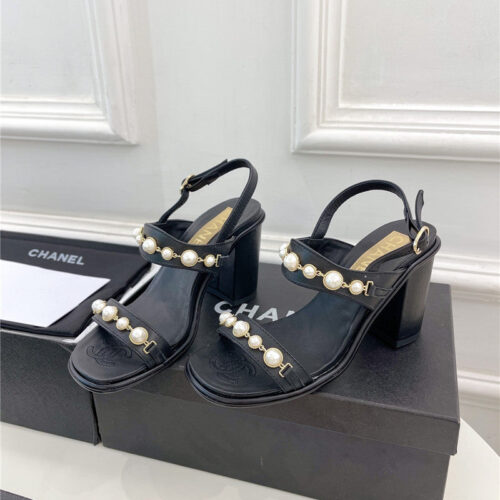 High Quality Luxury Chanel Counter Catwalk Pearl Sandals – Style 57158