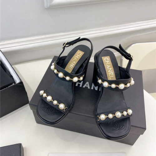 High Quality Luxury Chanel Counter Catwalk Pearl Sandals – Style 57158 product detail
