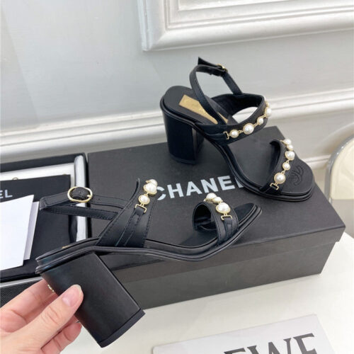 High Quality Luxury Chanel Counter Catwalk Pearl Sandals – Style 57158 product detail