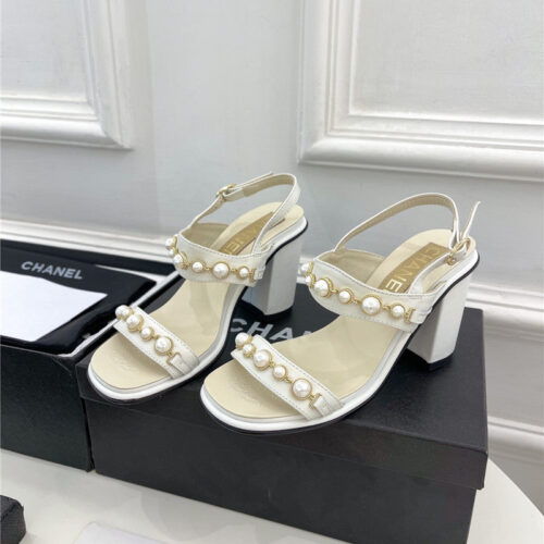 High Quality Luxury Chanel Counter Catwalk Pearl Sandals