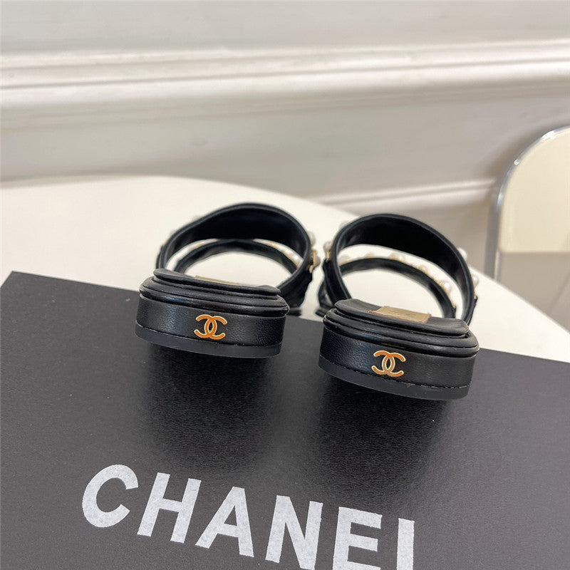 High Quality Luxury Chanel Counter Catwalk Pearl Slippers – Style 86534 product detail