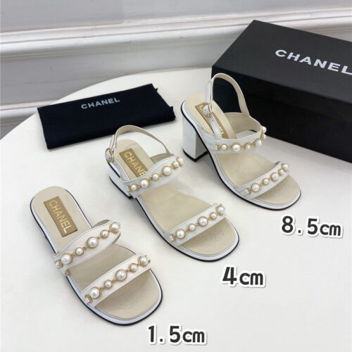 High Quality Luxury Chanel Counter Catwalk Pearl Slippers – Style 53766 product detail
