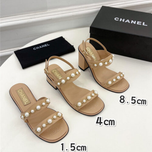 High Quality Luxury Chanel Counter Catwalk Pearl Slippers product detail