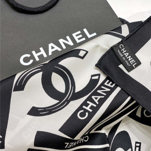 High Quality Luxury Chanel Logo Square Silk Scarf – Style 25122 product detail