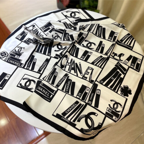 High Quality Luxury Chanel Logo Square Silk Scarf – Style 25122 product detail