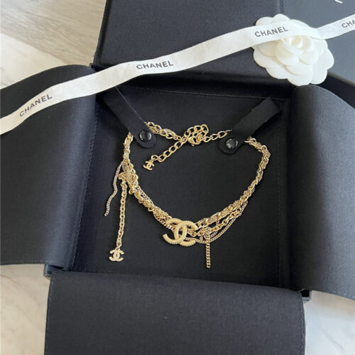 High Quality Luxury Chanel Cc Gold Fringe Necklace product detail