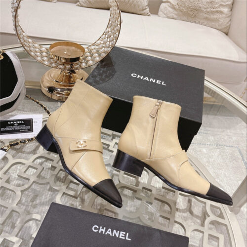 High Quality Luxury Chanel Pointed Toe Ankle Boots – Style 45638 product detail
