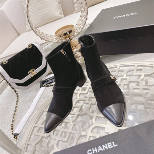 High Quality Luxury Chanel Pointed Toe Ankle Boots alternate view