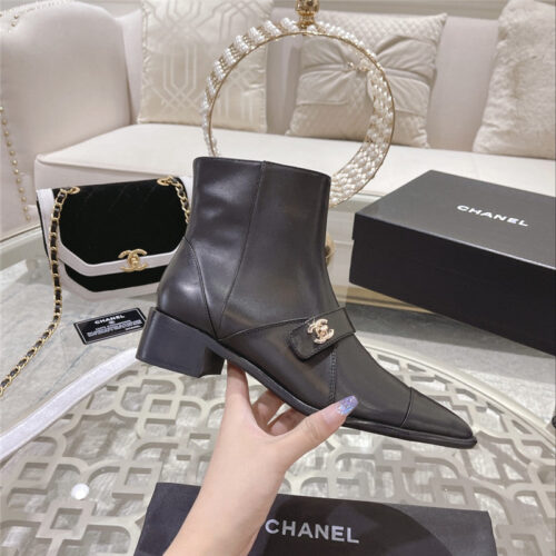 High Quality Luxury Chanel Pointed Toe Ankle Boots – Style 11174 product detail