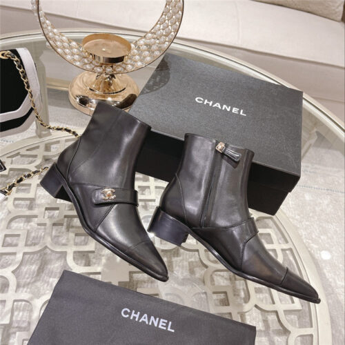 High Quality Luxury Chanel Pointed Toe Ankle Boots – Style 11174 product detail